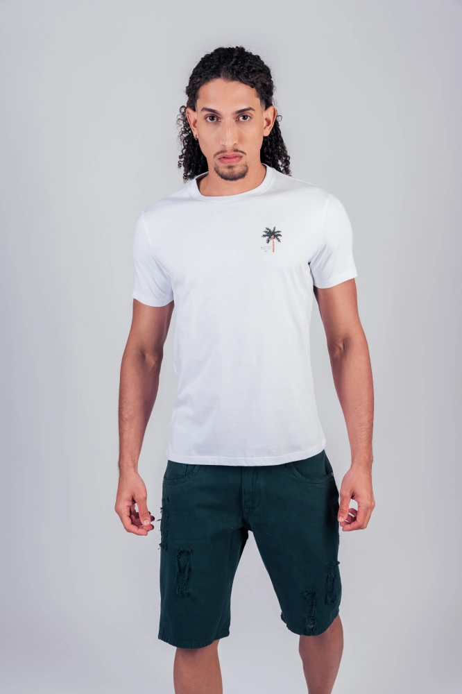 T-SHIRT BASICA MAHALO BORDADO KOKE ONE